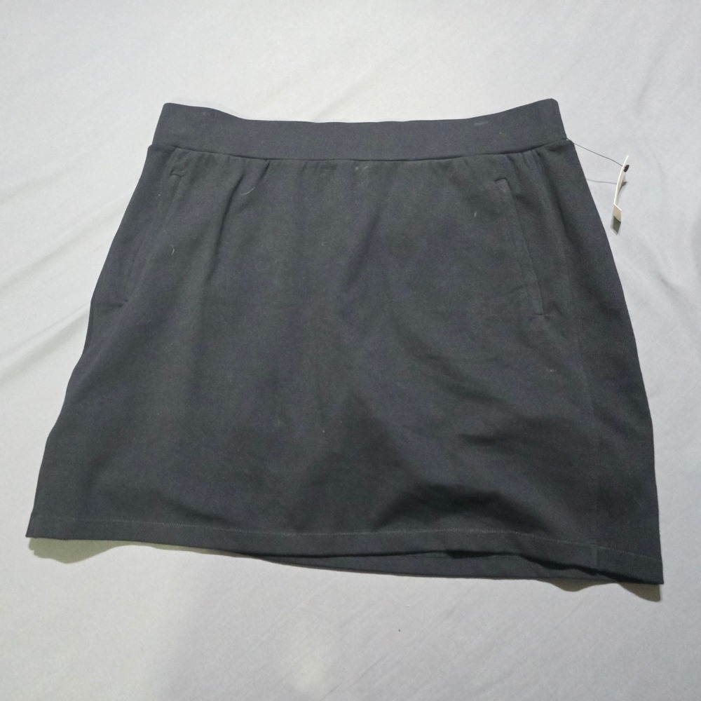 t by talbots Athletics Skort Women L Black Activewear Pockets Built-In Shorts